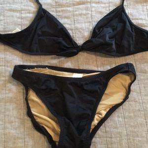 Jcrew 2 piece bikini. Black. Women M top, S bottom